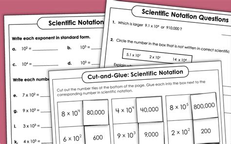 Scientific Notation Worksheets