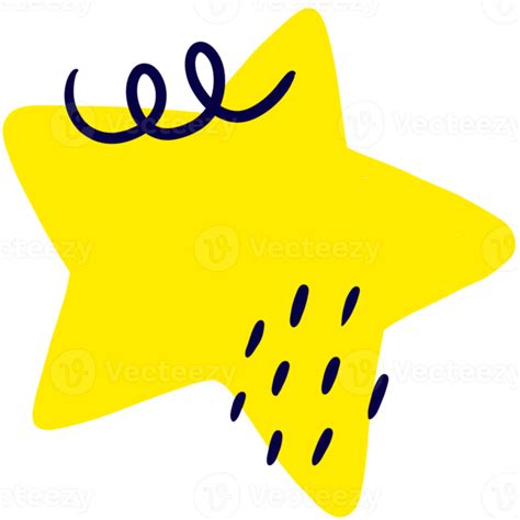 Star Shape And Wiggly Line Clipart 8489452 Png