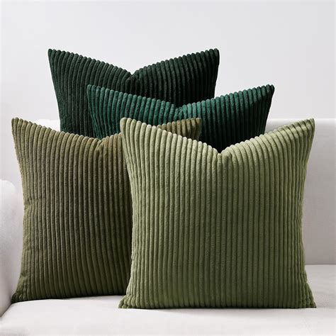 Amazon Topfinel Corduroy Throw Pillow Covers Pack Of 2 Gray 16 X16