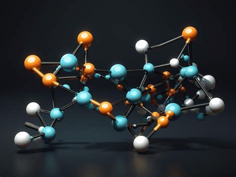 Cadena de aminoácidos y biomoléculas llamadas proteínas Foto Premium