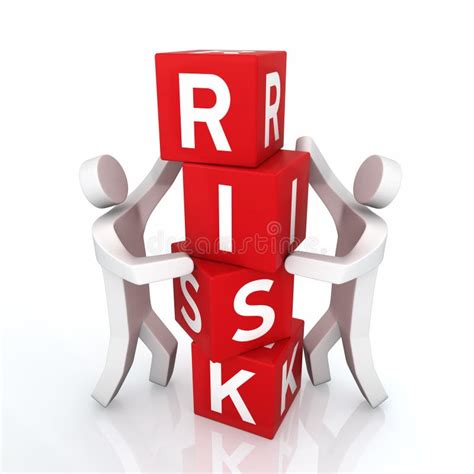 D People With Risk Management Concept Stock Illustration