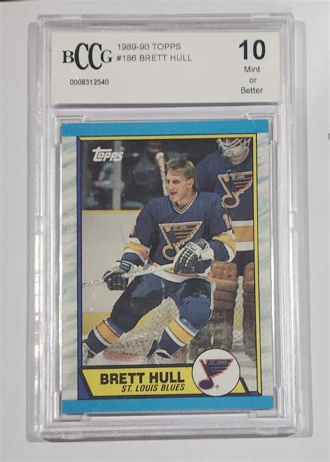 1989 O PEE CHEE BRETT HULL Card 186 HALL OF FAME GRADED BCCG 10