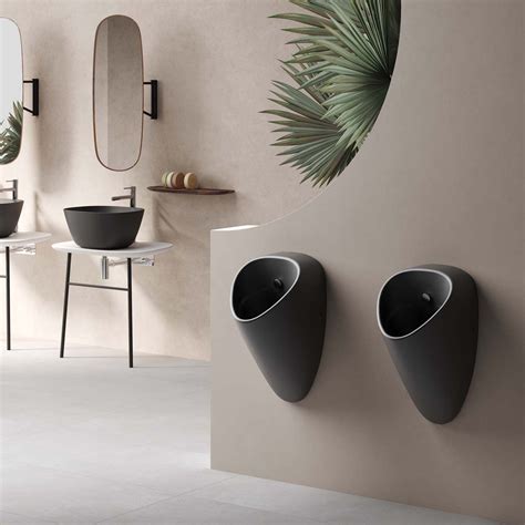 VitrA Plural Urinal With Battery Powered Flushing Sensor In Matt Black