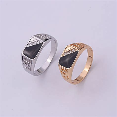 Anillos Cl Sicos Para Hombre Joyer A De Diamantes De Imitaci N Color