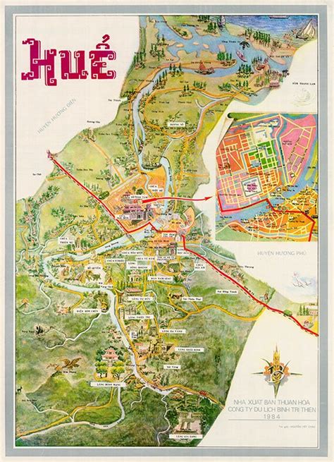 tourist map  hue vietnam xalamblog