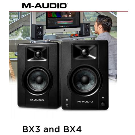 M Audio Bx4 D3 Powered Studio Monitors Speakers 4inch Buy Online