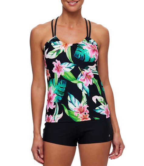 Next By Athena Keoki Palms Third Eye Tropical Print Bra Sized Tankini