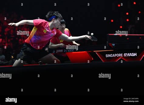 Singapore 15th Mar 2024 Sun Yingsha Wang Chuqin L Of China Compete