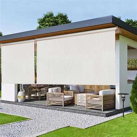 Heng Feng Outdoor Roller Shade 6w X 6h Beige Patio
