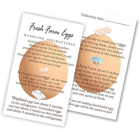 Egg Handling Instructions Printable