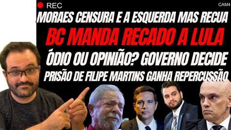 Pauta Moraes Ousou Censurar A Esquerda Mas Recuou Bc Manda Duro