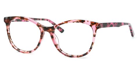 Rabia Pink Tortoise Cat Eye Elegant Acetate Eyeglasses