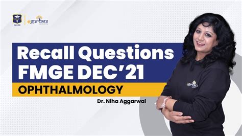 FMGE Dec 2021 Ophthalmology Recall Questions Dr Niha Aggarwal