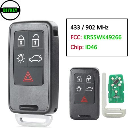 DIYKEY Ak Ll Uzaktan Araba Anahtar Fob 5 D Me ID46 Ip 433MHz 902MHz I