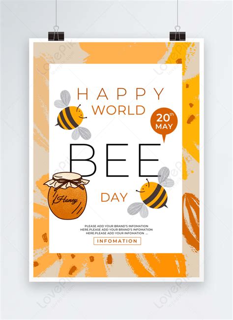 Bee honey tanker world bee day poster template image_picture free ...