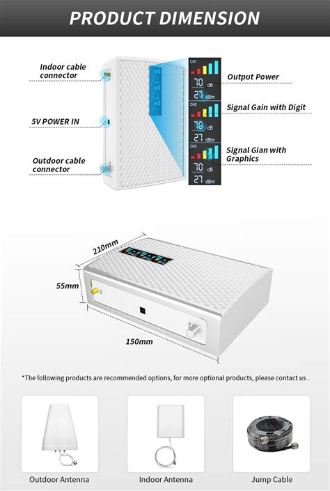 Goboost New Model Tri Band Signal Booster Agc Alc