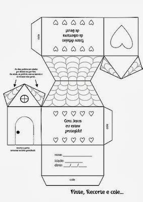 Educar X Molde De Casas De Papel Para Montar