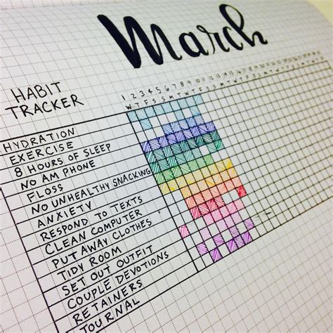 Bullet Journal Habit Tracker Template