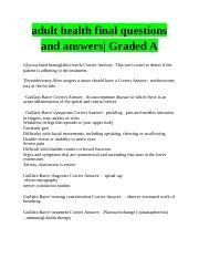 Adult Health Final Questions And Answers Docx Adult Health Final