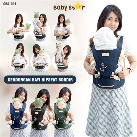 Jual Gendongan Hipseat Bayi 7in1 Baby Star Dengan Topi Gbs 201