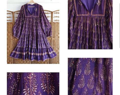 Rare S Phool Vintage Indian Gauze Dress Vintage Dress Boho Hippy