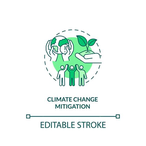 Climate Change Mitigation Concept Icon Movement Activism Graphic Vector ...