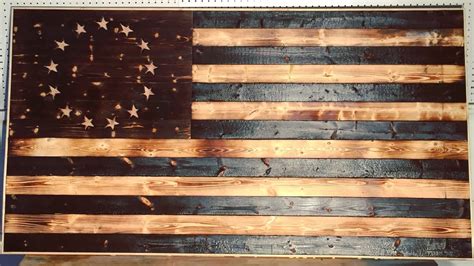 Diy Wood Burned American Flag Modern Builds Ep Youtube