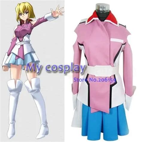 Women Gundam Seed Destiny Stella Loussier Cosplay Dress Uniform Girls