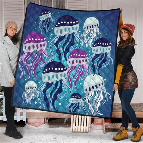 Australia Aboriginal Quilt - Aboriginal Art Painting With Jellyfish Quilt