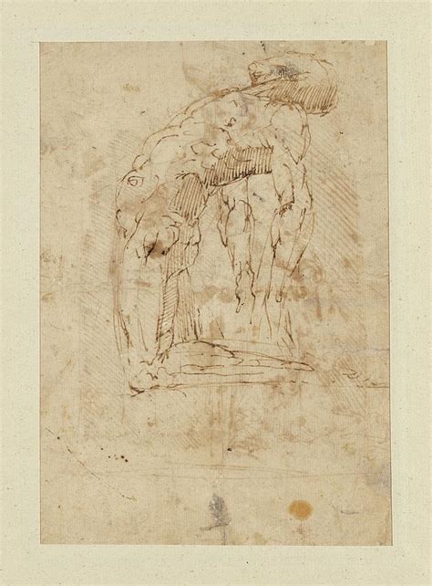 Kneeling Male Nude With His Head And Shoulders Leaning Back Drawing By Juan Del Castillo Fine