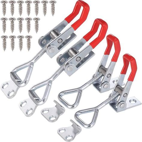 4 pcs Sauterelles Sauterelle de Serrage à Bascule Lourd Serrure Hasp