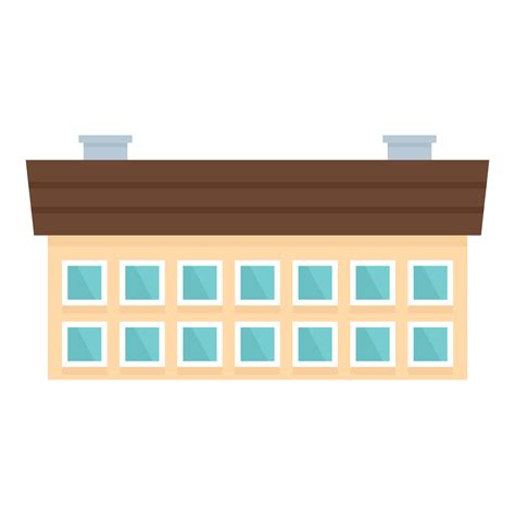 School building icon, flat style 14550923 Vector Art at Vecteezy