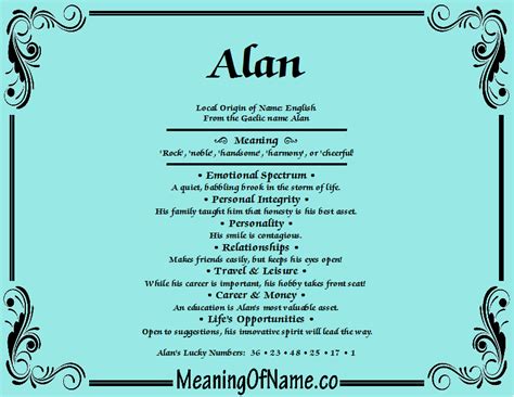 Alan - Meaning of Name