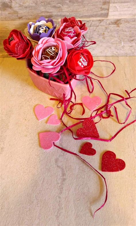 Tootsie Pop Flower Valentines Valentines Day Lollipop Flowers