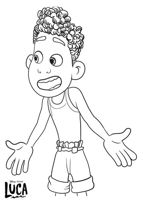 Alberto Scorfano from Luca Coloring Page - Free Printable Coloring ...