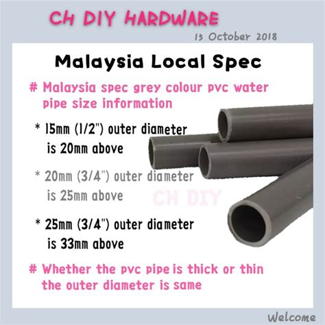 Malaysia Spec Mm Grey Colour Pvc Water Pipe Pvc Pipe Lazada