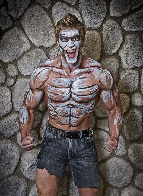 Muscle Man Body Painting Men Face Painting Full Body Paint Human