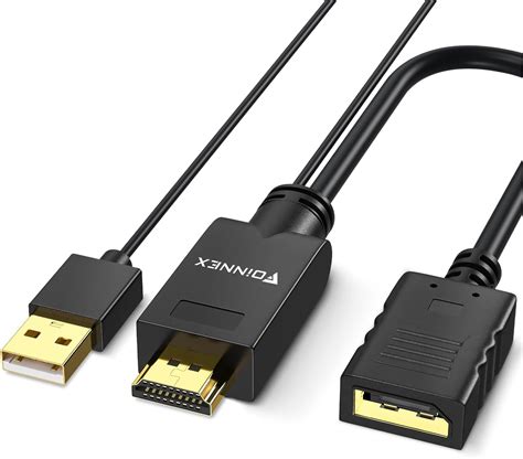 FOINNEX Adaptador HDMI A DisplayPort 4K 60Hz Convertidor HDMI To