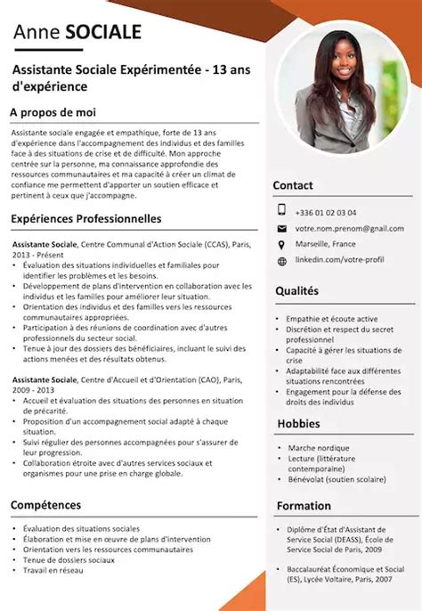 Exemple De CV Assistante Sociale GRATUIT