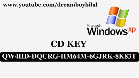 Windows Xp Serial Key 100 Professional Youtube