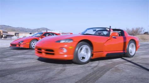 Dodge Viper Drag Races Ferrari F40 Before Acura Nsx