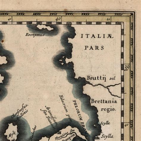 Ancient map of Sicily 1619 extremely rare map fine | Etsy