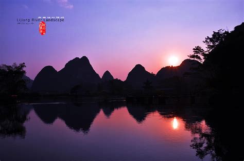 广西风景水墨山水画——桂林漓江及十万大山_灵动笃行-站酷ZCOOL