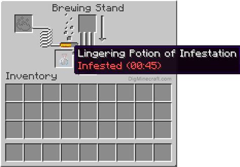 How To Make A Lingering Potion Of Infestation In Minecraft