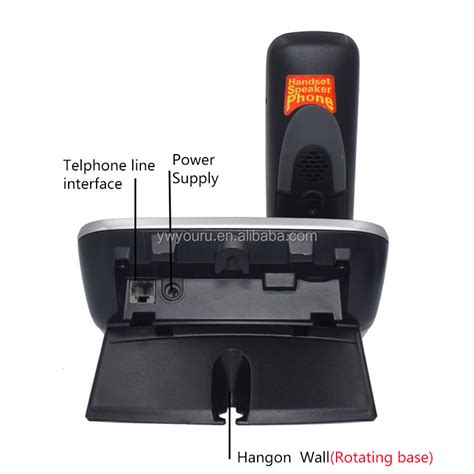 Large Button Digital Cordless Telephone with Walkie Talkie Answering Machine Fixed Cordless ...