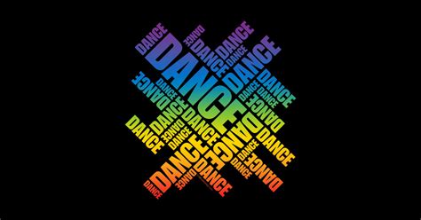 Typographic Dance Spectrum Dance Sticker Teepublic