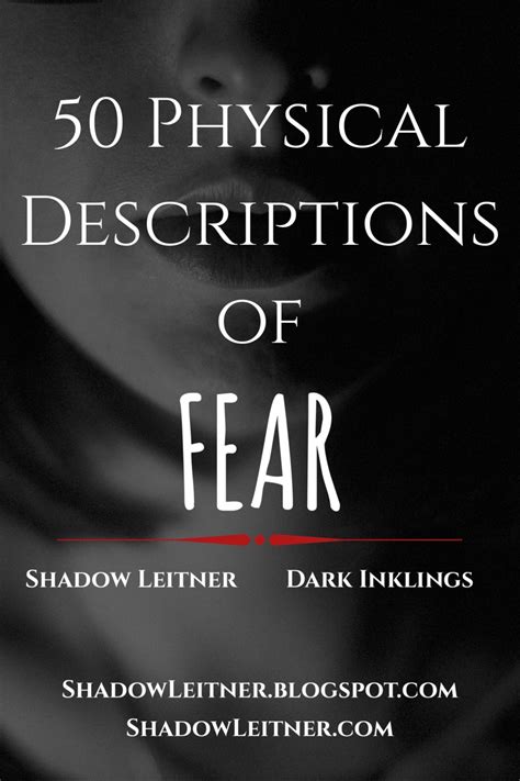 Dark Inklings 50 Physical Descriptions Of Fear