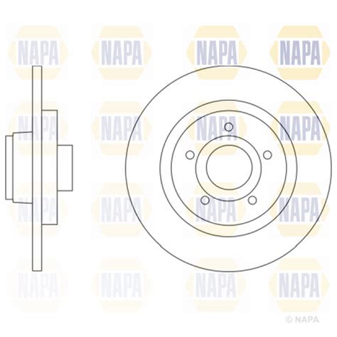 For Renault Kangoo V Genuine Napa Stud Solid Rear Brake Discs