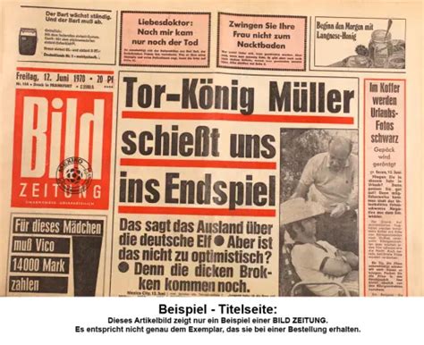 Original Bild Zeitung Vom Presse Antiquariat De