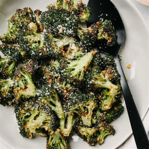 Crispy Garlic Parmesan Roasted Broccoli Our Salty Kitchen